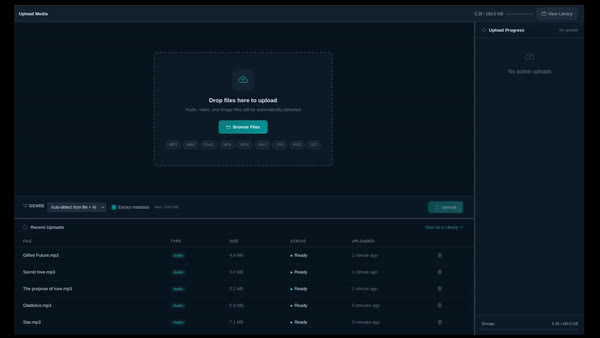 Media library and playlists demo